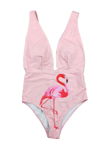 Maillot de Bain Flamant Rose Sexy en linge