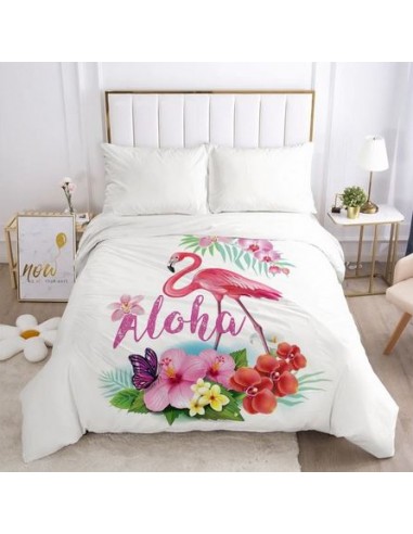 Housse de Couette Flamant Rose Aloha votre