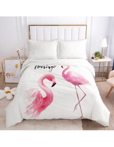 Housse de Couette Flamant Rose Love soldes