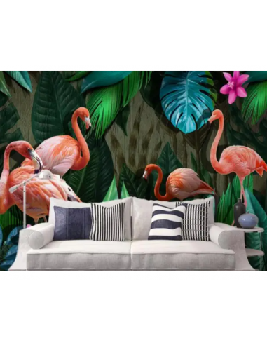 Papier Peint Flamant Rose le concept de la Pate a emporter 