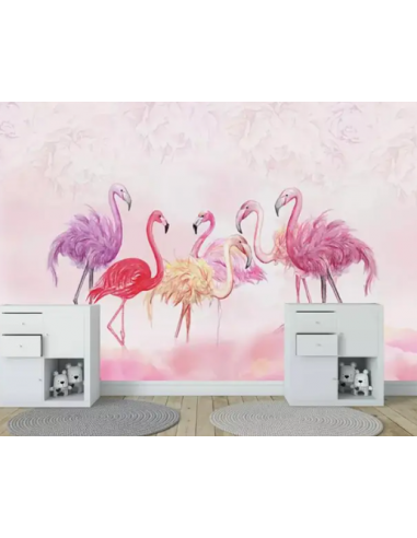 Papier Peint Flamant Rose Rencontre solde