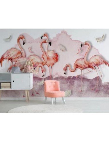 Papier Peint Flamant Rose 4 Murs Balade store