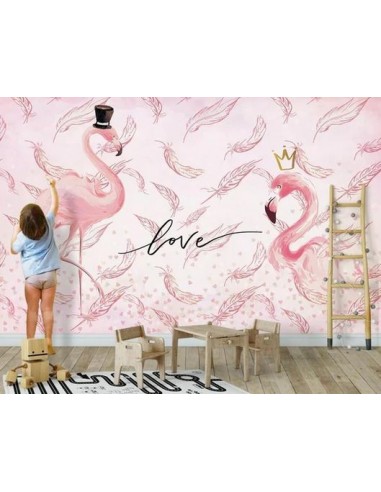 Papier Peint Flamant Rose 4 Murs Love vente chaude votre 