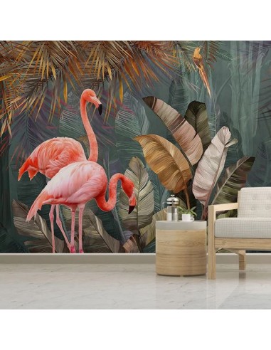 Papier Peint Jungle Flamant Rose vous aussi creer 