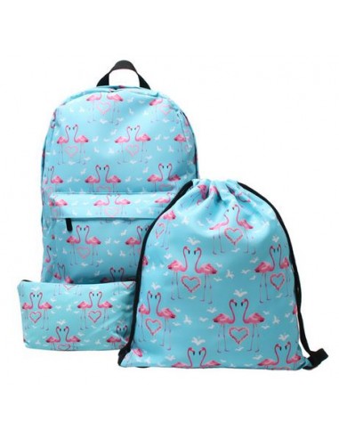 Ensemble Sacs d'École Flamant Rose pas chere