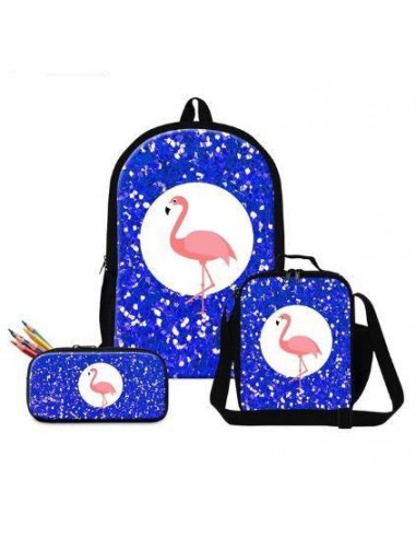 Lot de Sacs Flamant Rose Paillettes Bleu Voir les baskets