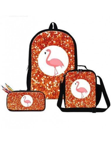 Lot de Sacs Flamant Rose Paillettes Corail pas cheres