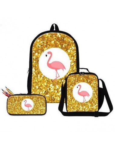 Lot de Sacs Flamant Rose Paillettes Or shop