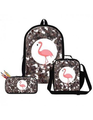 Lot de Sacs Flamant Rose Paillettes Gris acheter en ligne