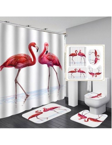 Lot de Décoration pour Salle de Bain Flamant Rose 50% de réduction en Octobre 2024