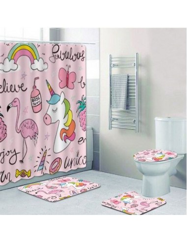 Rideau de douche Flamant Rose Kawaii Vous souhaitez 