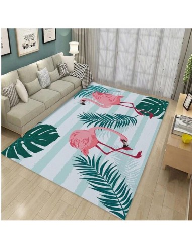 Tapis Flamant Rose 1 patte le des métaux précieux