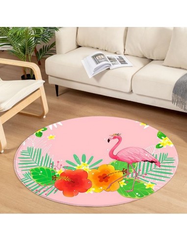 Tapis Flamant Rose Rond de technologie