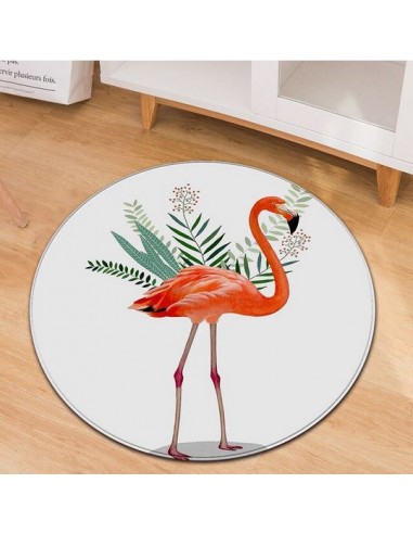 Tapis Rond Flamant Rose Exotique le concept de la Pate a emporter 