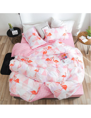 Housse de Couette Flamant Rose Fille Livraison rapide