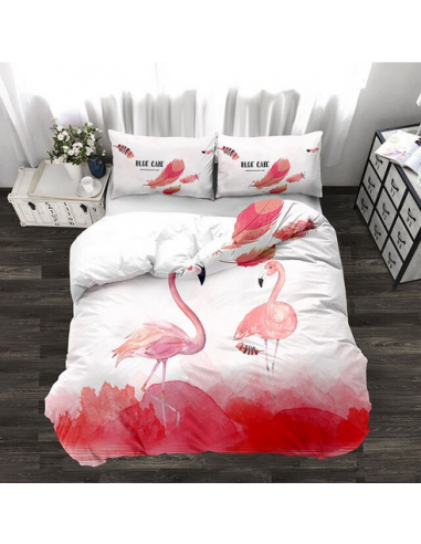 Housse de Couette Flamant Rose Floride le des métaux précieux