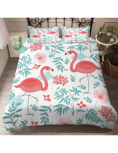 Housse de Couette Flamant Rose King Size de France