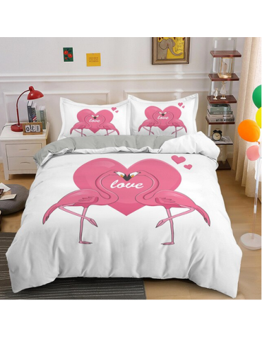 Housse de Couette Flamant Rose Amour Toutes les collections ici