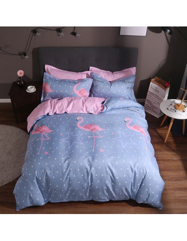 Housse de Couette avec motif Flamant Rose sur le site 