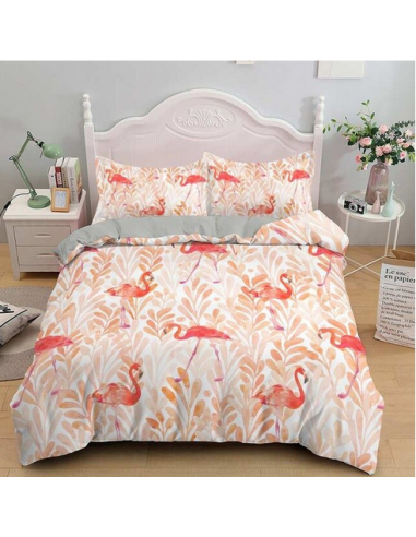 Ensemble de Literie motif Flamant Rose online