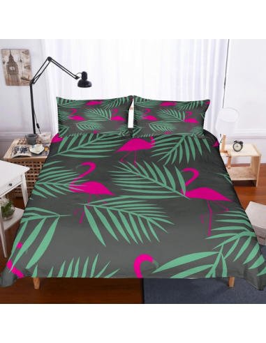 Housse de Couette 200x200 Flamant Rose Pour