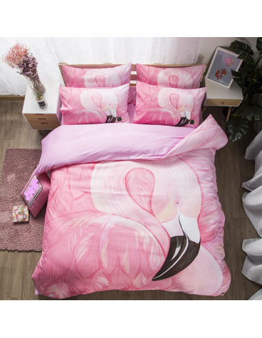 Housse de Couette Flamant Rose 220x260 commande en ligne