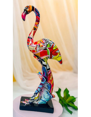 Statuette Flamant Rose Art Moderne Par le système avancé 