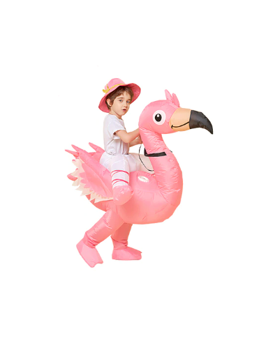 Costume Gonflable Enfant Flamant rose est présent 