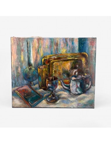 Huile sur toile Nature Morte 1990 destockage