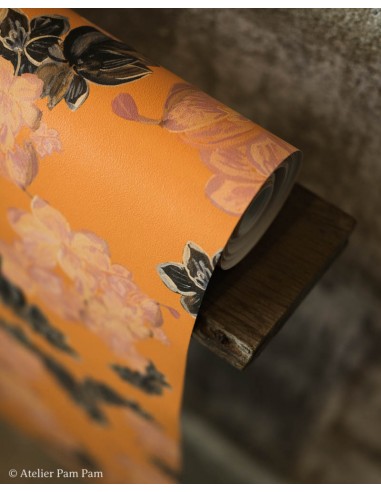 Papier peint floral - Black Orange vous aussi creer 