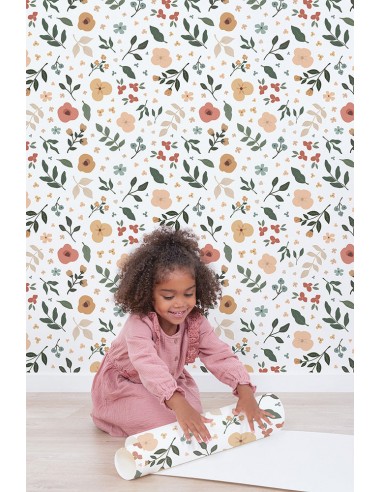 Papier peint fleurs - Floral Silhouettes livraison gratuite