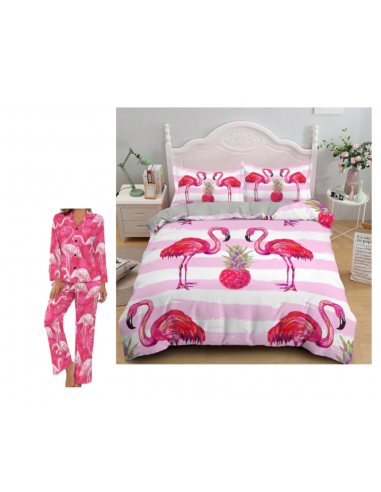 Pack "Bonne nuit" Flamant Rose hantent personnes