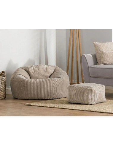 Fauteuil de lecture pouf beige Venez acheter